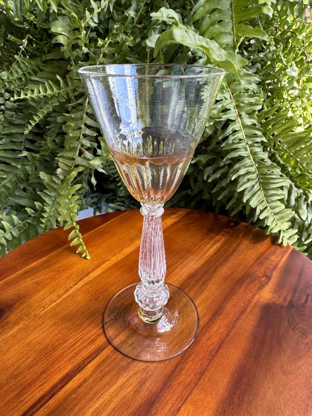 Vintage Cenedese Murano Art Glass Goblet, Clear and Yellow Wine Chalice